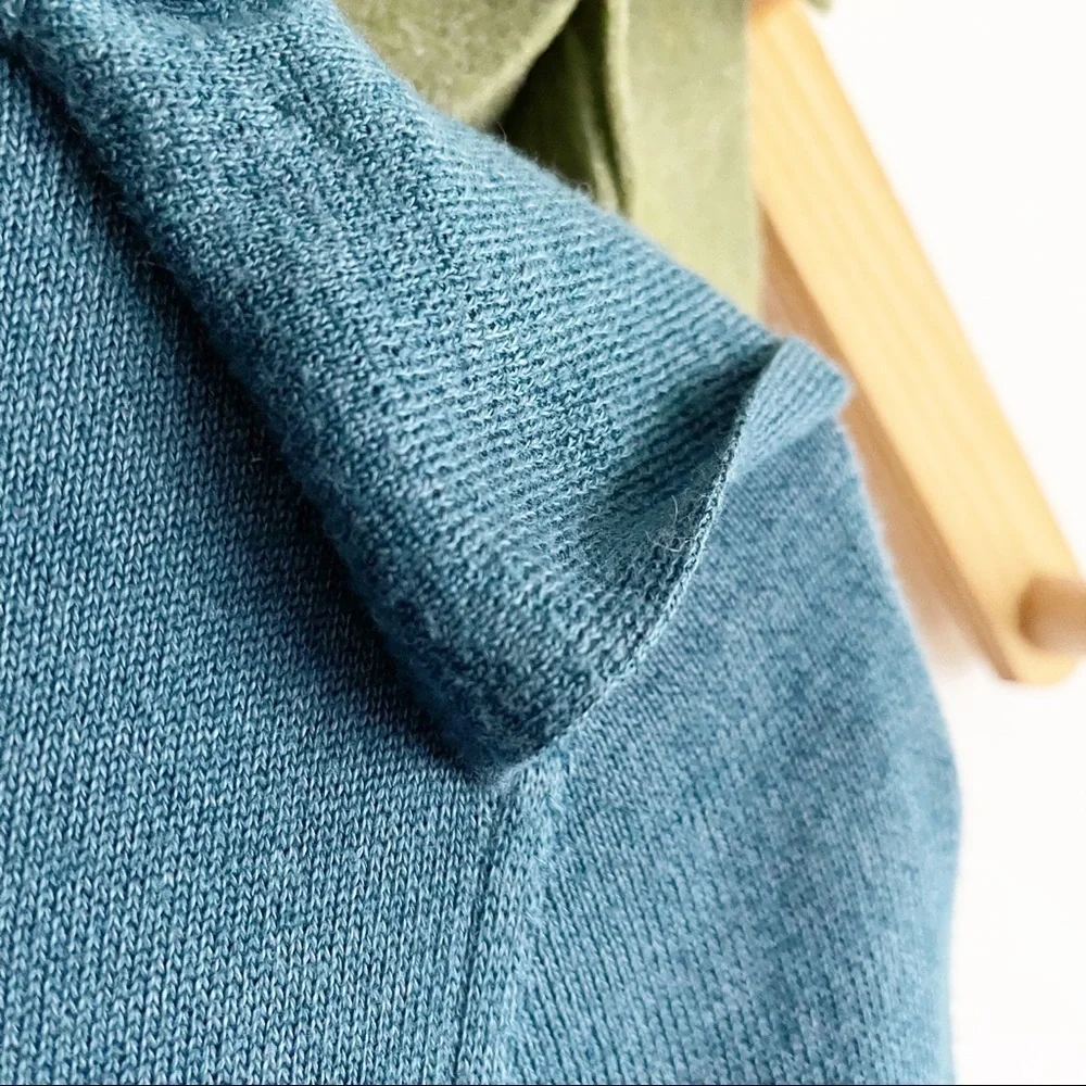 Red Valentino Teal Ruffled Sweater Dress - Picture 5 of 5